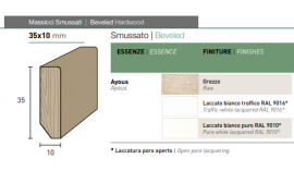 Battiscopa in legno massello 35x10mm