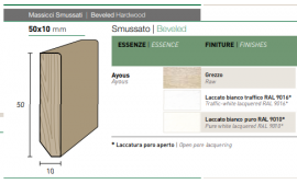 Battiscopa in legno massello 50x10mm