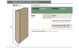 Battiscopa in legno massello 70x10mm
