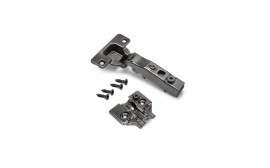 Cerniere collo dritto X91 con chiusura soft e Basetta a vite, altezza 0, Acciaio, Titanio