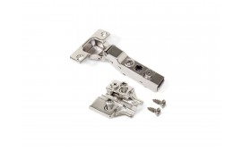 Cerniere mezzo collo X91 con chiusura soft e Basetta Euro, altezza 0, Acciaio, Nichelato