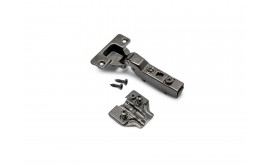 Cerniere mezzo collo X91 con chiusura soft e Basetta Euro, altezza 0, Nichelato, Titanio