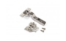 cerniere collo alto X91 con chiusure soft e Basetta Euro, altezza 0, Acciaio, Nichelato