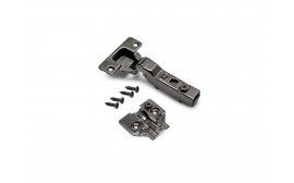 Cerniere mezzo collo X91 con chiusura soft e Basetta a vite, Altezza 0, Acciaio, Titanio