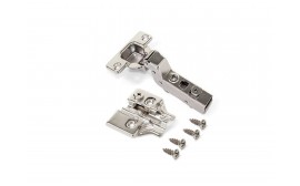 Cerniere collo alto X91 con chiusura soft e Basetta a vite, Altezza 0, Acciaio, Nichelato