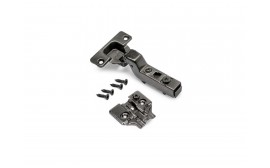 Cerniere collo alto X91 con chiusura soft e Basetta a vite, Altezza 0, Acciaio, Titanio