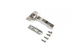 Cerniere collo dritto X91 con chiusura soft e Basetta a vite nascosta, altezza 1, Acciaio, Nichelato