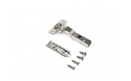 Cerniere mezzo collo X91 con chiusura soft e Basetta a vite nascosta, altezza 1, Acciaio, Nichelato