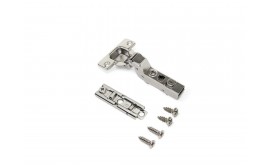 Cerniere collo alto X91 con chiusura soft e Basetta a vite nascosta, altezza 1, Acciaio, Nichelato