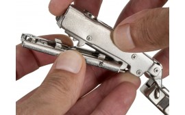 Cerniere collo alto X91 con chiusura soft e Basetta a vite nascosta, altezza 1, Acciaio, Nichelato
