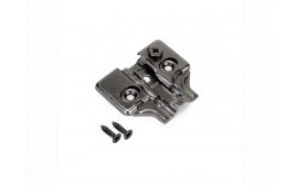Basetta per cerniera X91/X92, a vite con regolazione eccentrica, altezza 0, Acciaio, Titanio