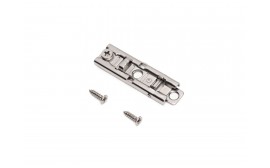 Basetta dritto per cerniera X91/X92 a vite con regolazione eccentrica, Altezza 1, Acciaio, Nichelato