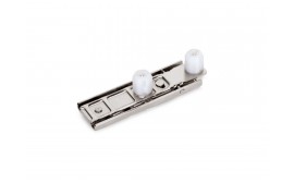 Basetta dritto per cerniera X91/X92 a pressione con regolazione eccentrica, Diametro 10x10mm, Altezza 1, Acciaio, Nichel