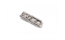 Basetta dritto per cerniera X91/X92 a pressione con regolazione eccentrica, Diametro 10x10mm, Altezza 1, Acciaio, Nichel