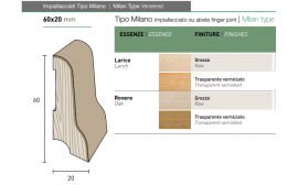 Battiscopa tipo Milano 60x20mm