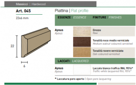 Cornice in legno piatta 045