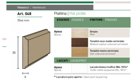 Cornice piatta in legno massello 048