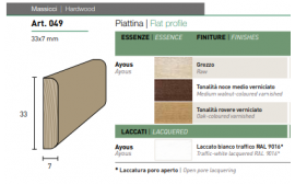 Cornice piatta in legno 049