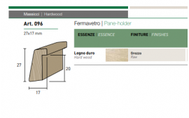 Cornice fermavetro in massello 096